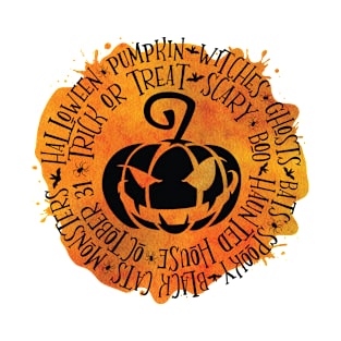 Halloween pumpkin round splash T-Shirt
