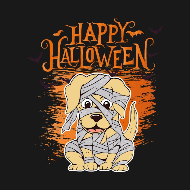 Halloween Happy Halloween Funny Dog Costume by Pummli