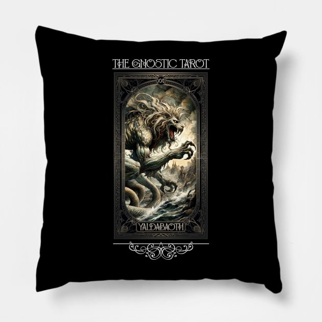 Gnostic Tarot Major Arcana - Yaldabaoth Pillow by AltrusianGrace