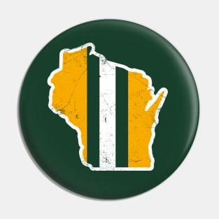 Wisconsin Helmet, Retro - Green Pin