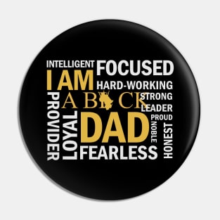 I am a Black Dad, Black Father Pin