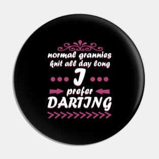 Darts Grandma Darts Bullseye Tournament Gift Pin