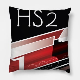 High Speed Two vintage travel poster Pillow