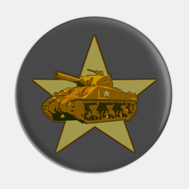 Desert Sherman Tank Pin by saitken