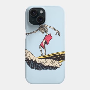 Retro Surfing Skeleton Cartoon Phone Case