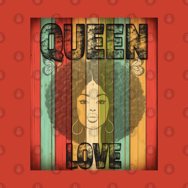 Reggae Butterfly Black Afro Queen: One Love by Angelic Gangster