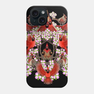 Red Cardinal dogwood flower North Carolina Virginia Phone Case