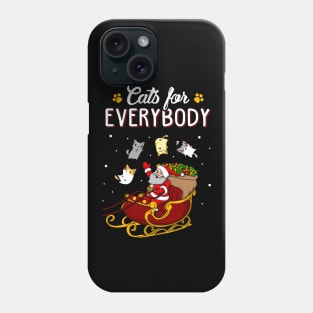 Cats For Everybody. Cat Lover Ugly Christmas Sweater. Phone Case