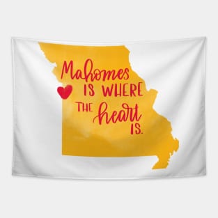 Mahomes Is Where The Heart Is Tapestry