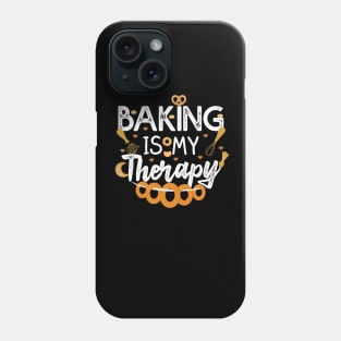 Baking Is My Therapy Shirt Delicious Cupcake Baker T-Shirt Phone Case