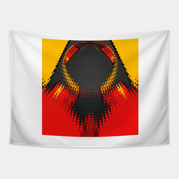 GUARDİAN. Abstract  design in vivid RED and YELLOW Tapestry by mister-john