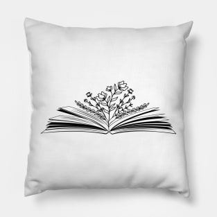 Wild flower Book Lover Keep Reading Book Lovers Pillow