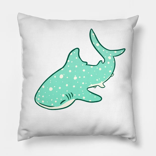 Whale Shark Pillow by BirdPresident