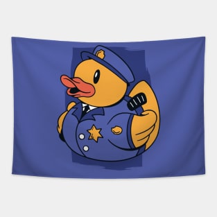 Police Rubber Ducky Tapestry