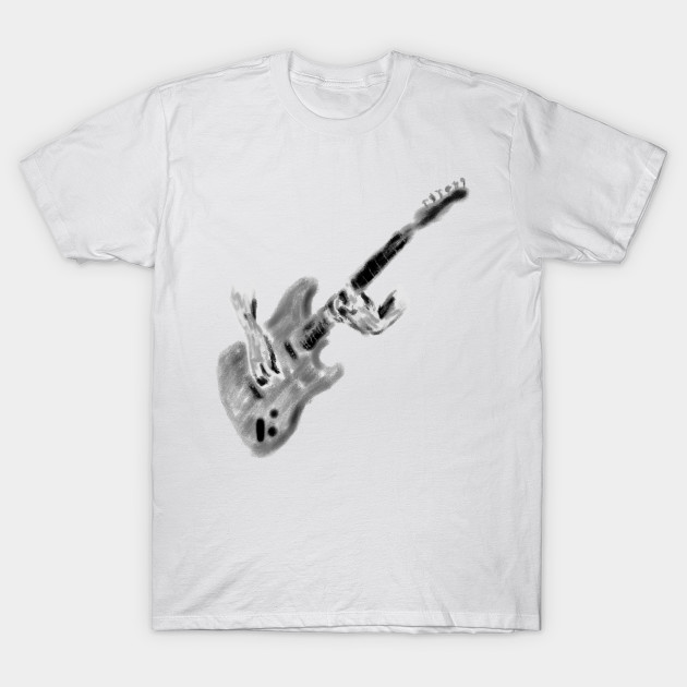 Original Painting Electric Guitar And Hands Electric Guitar T