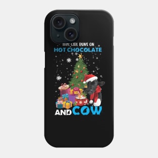 Cow Christmas Light Tree Cow Xmas Snow Lover Phone Case