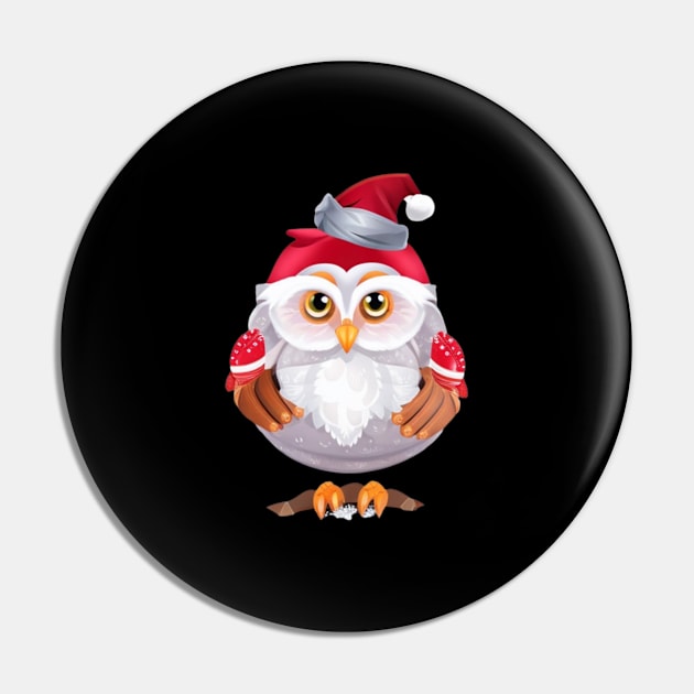 Funny santa owl Pin by halazidan