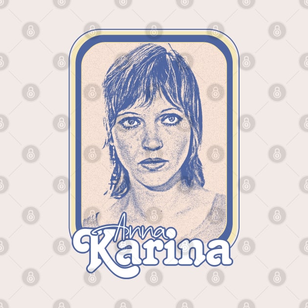 Anna Karina // ORIGINAL Retro Nouvelle Vague Fan Design by DankFutura