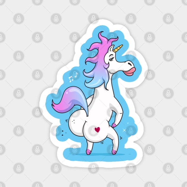 Twerking Unicorn Magnet by zoljo