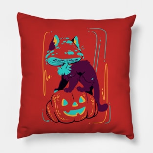 pumpkin kittie Pillow