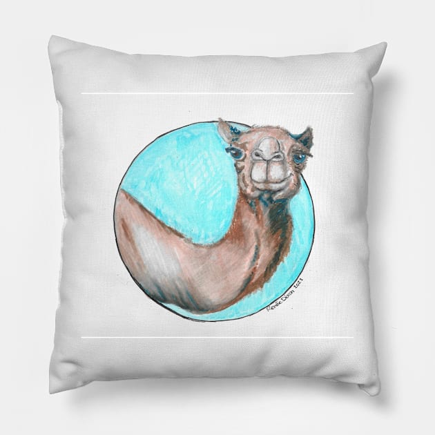 Camel Pillow by ReneeDixonArt