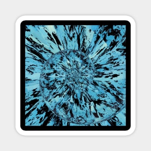 Turquoise Ocean Wave Grunge Magnet