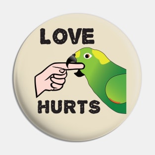 Love Hurts - Yellow Napped Amazon Parrot Pin