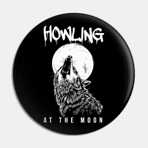 Wolf howling at the moon Pin by Yopi