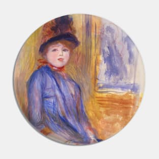 Young Girl in a Blue Dress by Auguste Renoir Pin