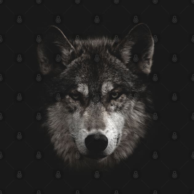 Animal Wolf Halftone by petterart