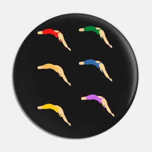 Rainbow Diving Sticker Pack Pin