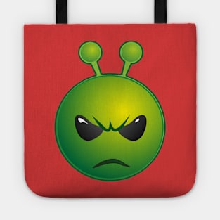 Funny Alien Monster ET Extraterrestrial Martian Green Man Emoji for Women, Men and Kids 17 Tote