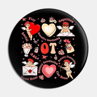 Valentines Day Heart Occupational Therapist OT Therapy Pin