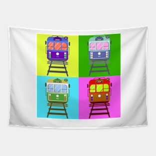 Tram train pop art Tapestry