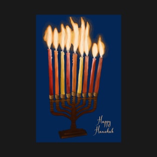 Happy Hanukkah Menorah Drawing T-Shirt