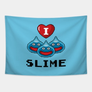 I Love Slime Pixel Art Tapestry