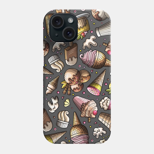 Cartoon Hand-drawn Dessert Pattern Phone Case by Patternos