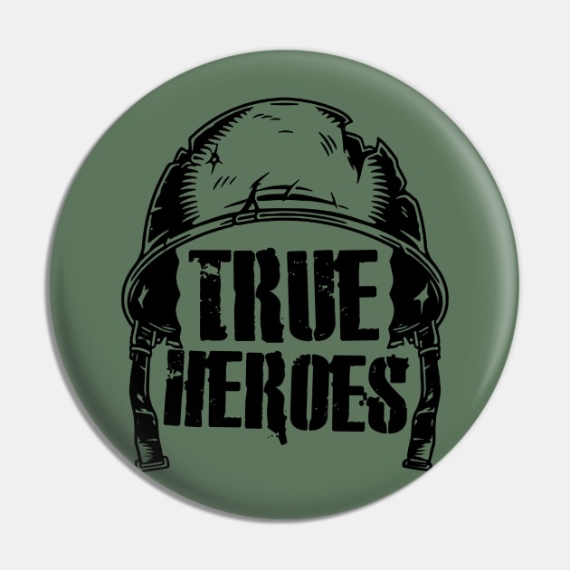 True Heroes - WW2/Vietnam Veterans Pin by Distant War