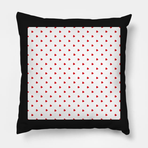 Holly Berry Polka Dot on White Pillow by MarcyBrennanArt