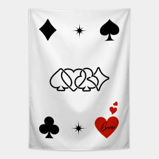 Poker Card Design Tapestry