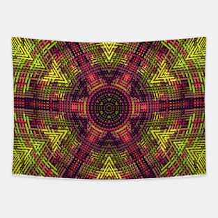 Weave Mandala Yellow Purple and Pink Tapestry