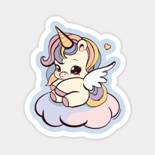 Unicorn on a cloud Magnet