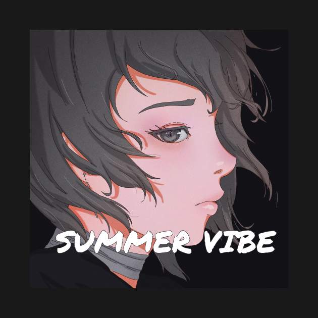 Summer Vibe - BLACK - Anime Art T-Shirt by linhphamarts