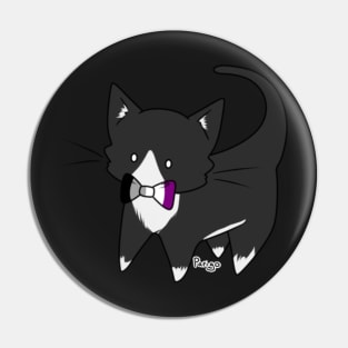 Ace Pride Tuxedo Kitty Pin