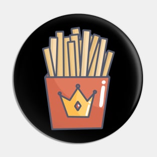 Hand Drawn French Fries Potatoes Fast Food Pin