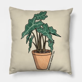 Alocasia Elephant Ear Pillow