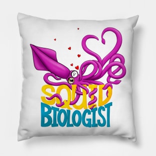 Squid Biologist Pillow