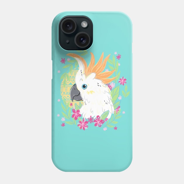 Citron Crested Cockatoo Phone Case by IllustratedActivist