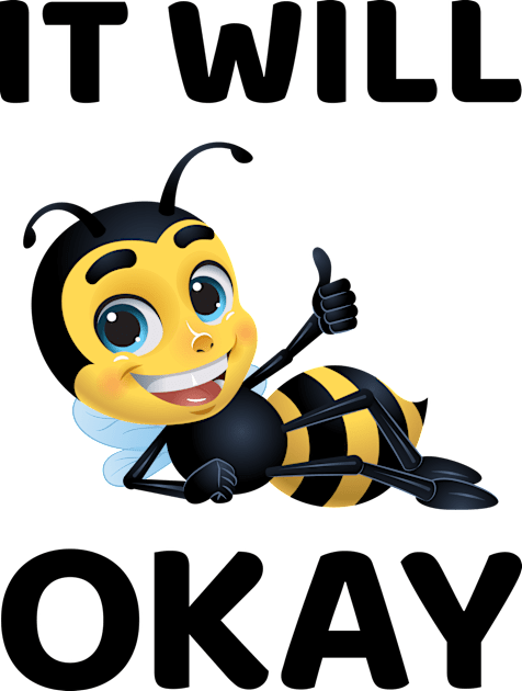Bee Positive Message Kids T-Shirt by sqwear
