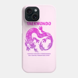 Taekwondo 5 Tenets Dragon Art Women & Girls Phone Case